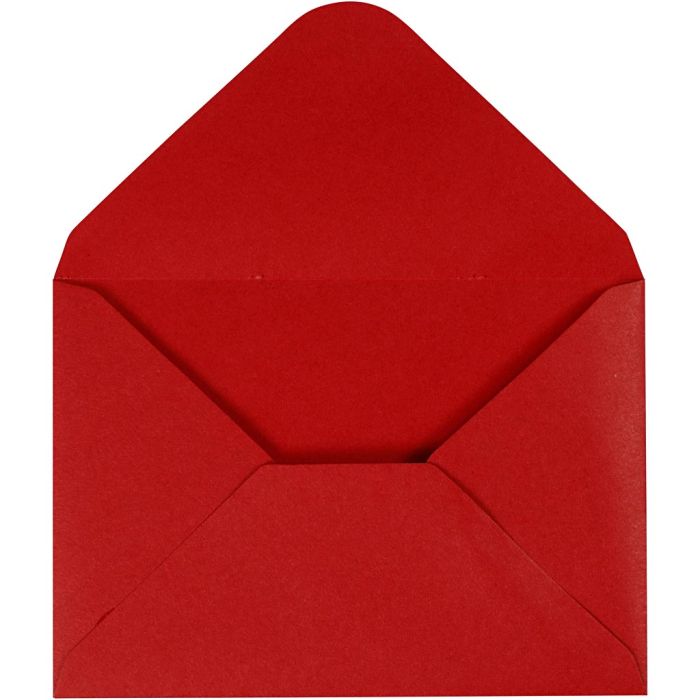 Enveloppes, dimension enveloppes 11,5x16 cm, 110, rouge, 10 pièces/ 1 Pq.
