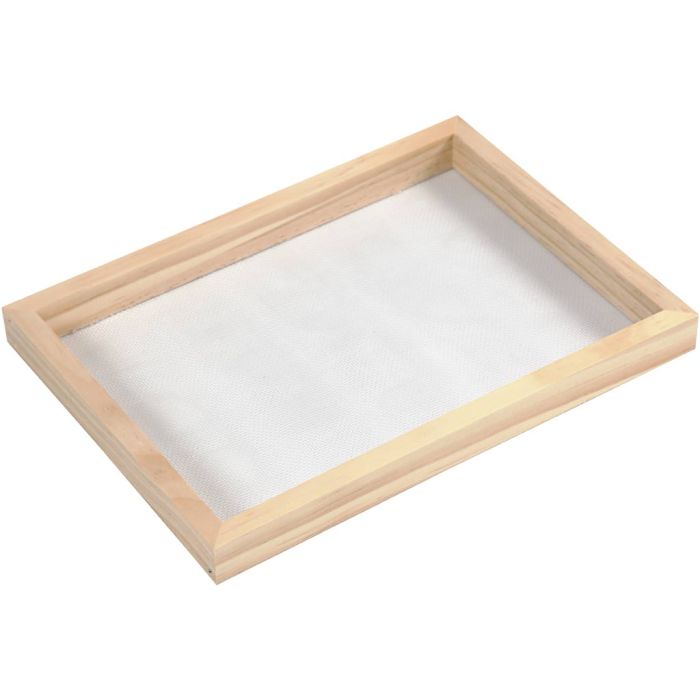 Moule cadre pour la fabrication de papier, A5, dim. 23x17x2cm cm, 20 mesh, 1 pièce