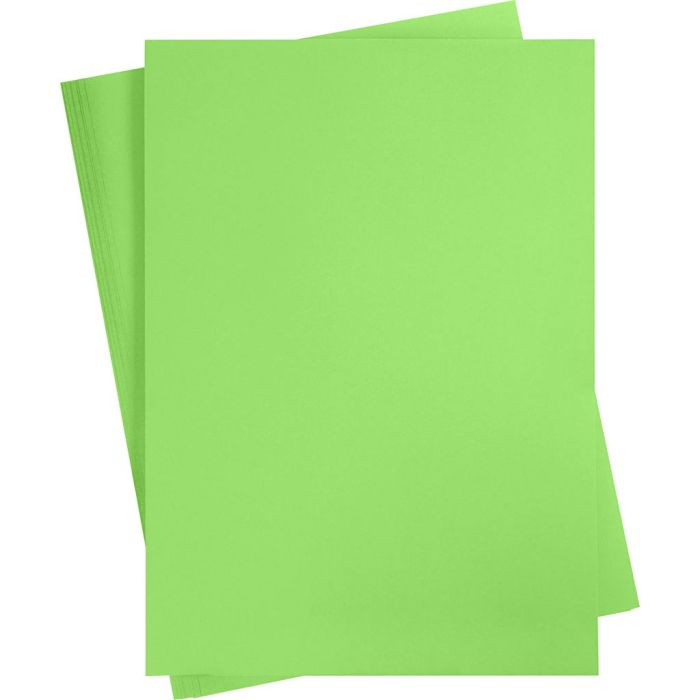Papier cartonné, A3, 270 gr, vert clair, 10 flles/ 1 Pq.