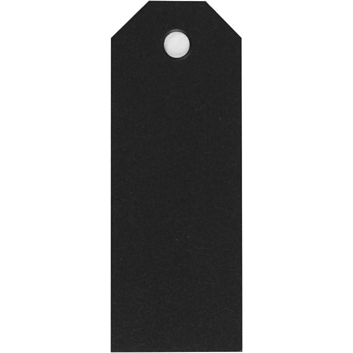 Étiquettes en carton, dim. 3x8 cm, 220 gr, noir, 20 pièces/ 1 Pq.