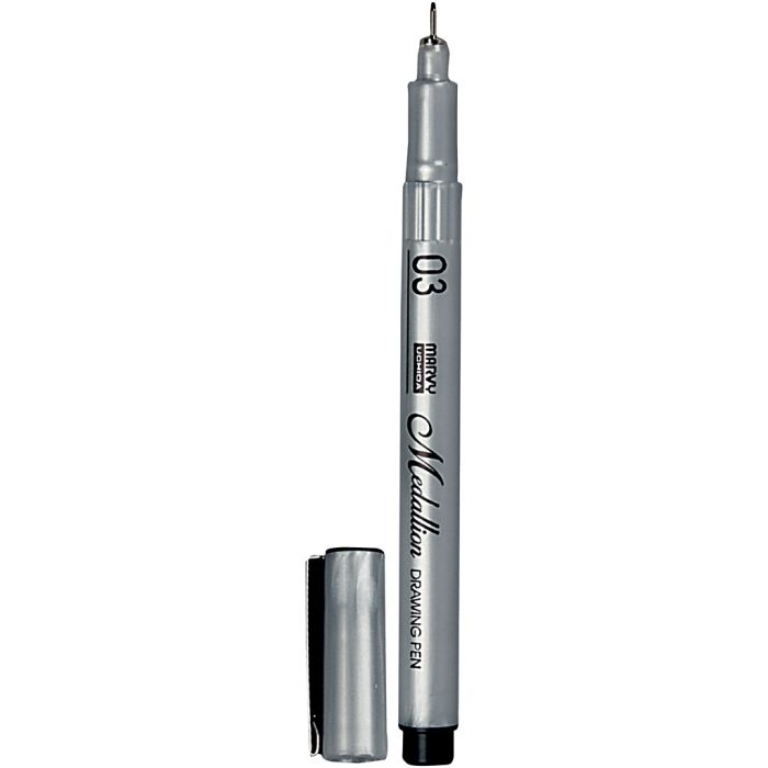 Fine-liner Medallion, trait 0,3 mm, noir, 1 pièce