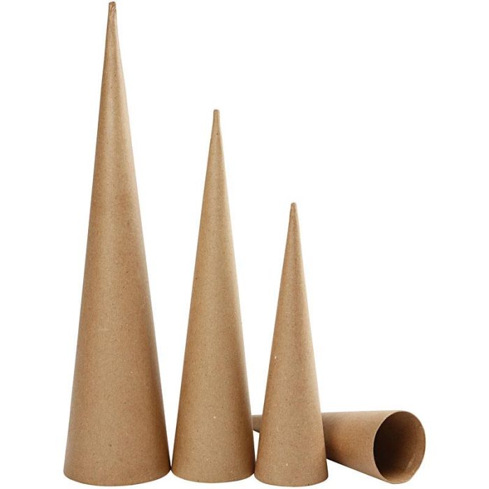 Cônes Hauts, H : 30-40-50 cm, d 8-9-11,5 cm, 3 pièces/ 1 Pq.
