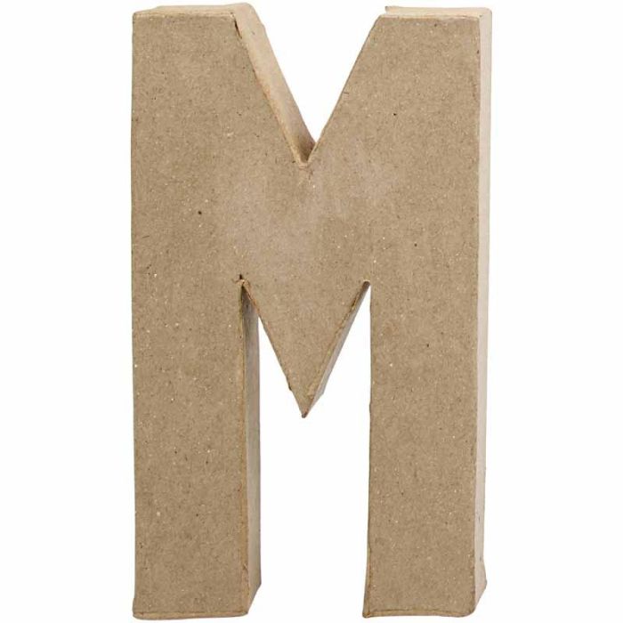 Lettre, M, H : 20,5 cm, L : 12 cm, ép. 2,5 cm, 1 pièce
