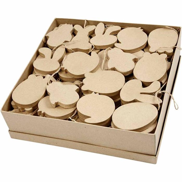 Décoration de Pâques à suspendre, H : 10 cm, ép. 12 mm, 114 pièces/ 1 Pq.
