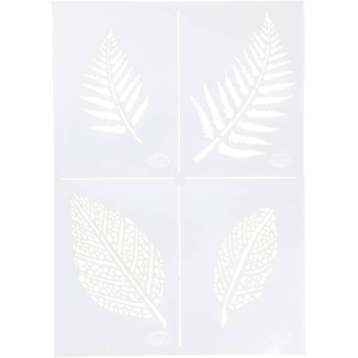 Pochoir, Feuilles, A4, feuille 210x297 mm, 1 pièce