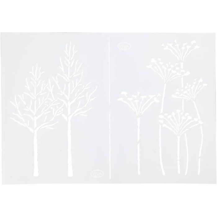 Pochoir, automne, A4, feuille 210x297 mm, 1 pièce