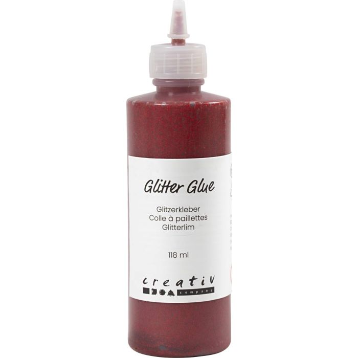 Colle à paillettes, rouge, 118 ml/ 1 flacon
