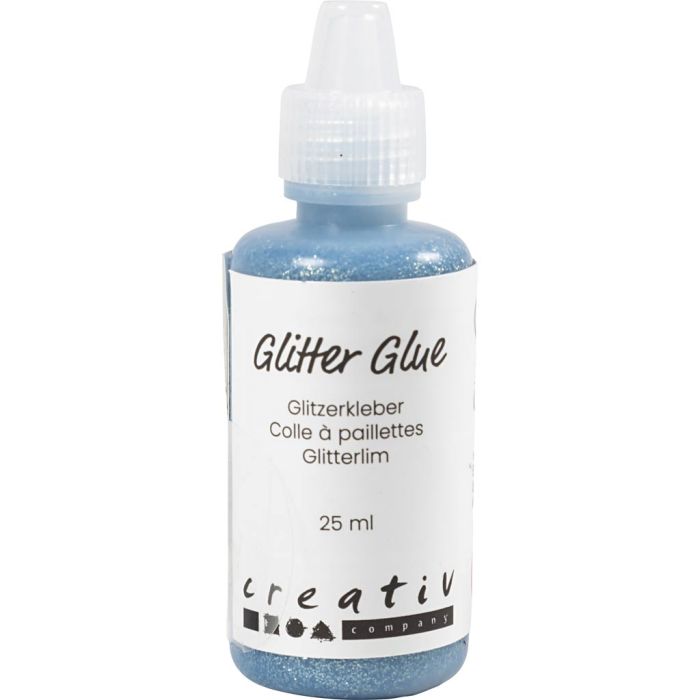 Colle à paillettes, bleu clair, 25 ml/ 1 flacon
