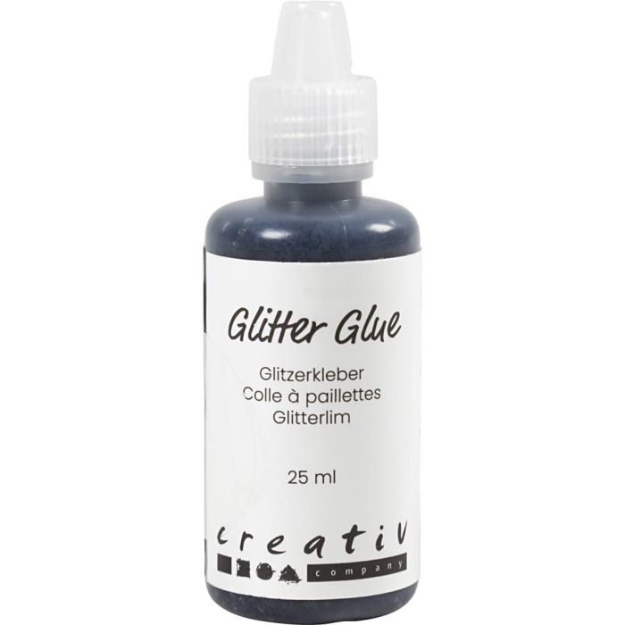 Colle à paillettes, noir, 25 ml/ 1 flacon
