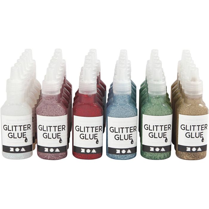 Colle à paillettes, 36x25 ml/ 1 Pq.