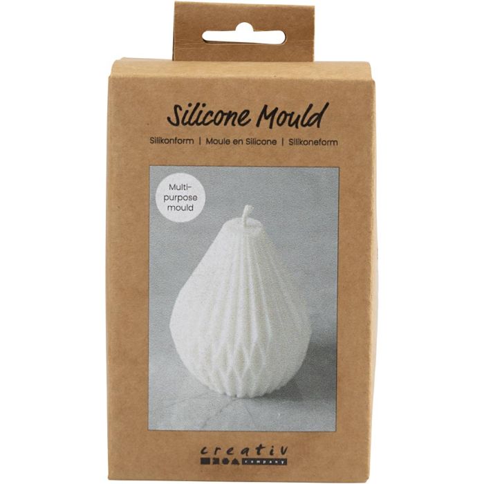 Moule en Silicone, Forme de gouttelette nervurée, H : 8 cm, d 7 cm, 1 pièce/ 1 Pq.