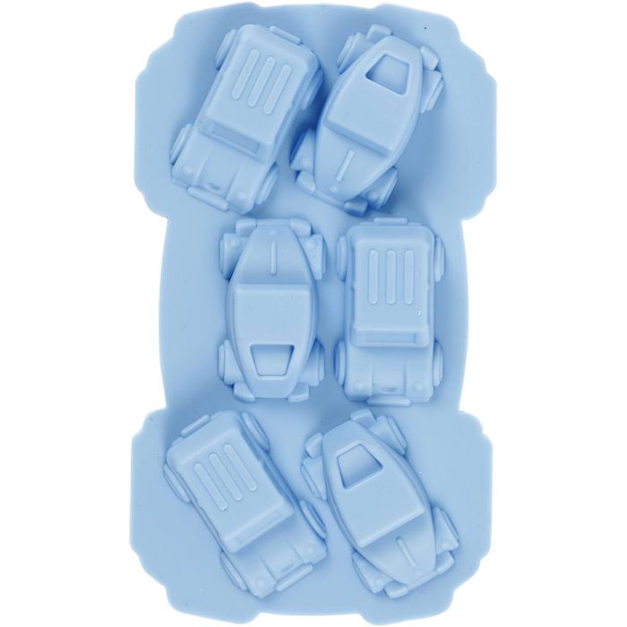 Moule en silicone, voiture, H : 2,5 cm, L : 3 cm, L : 4,5 cm, 12,5 ml, 1 pièce