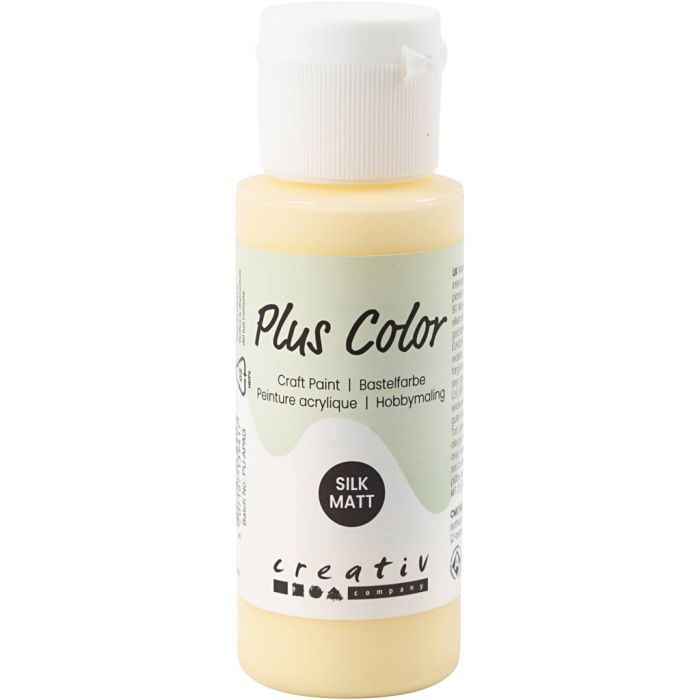 Peinture Acrylique Plus Color, jaune clair, 60 ml/ 1 flacon