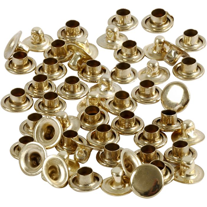 Rivets, d 7 mm, laiton, 50 pièces/ 1 Pq.