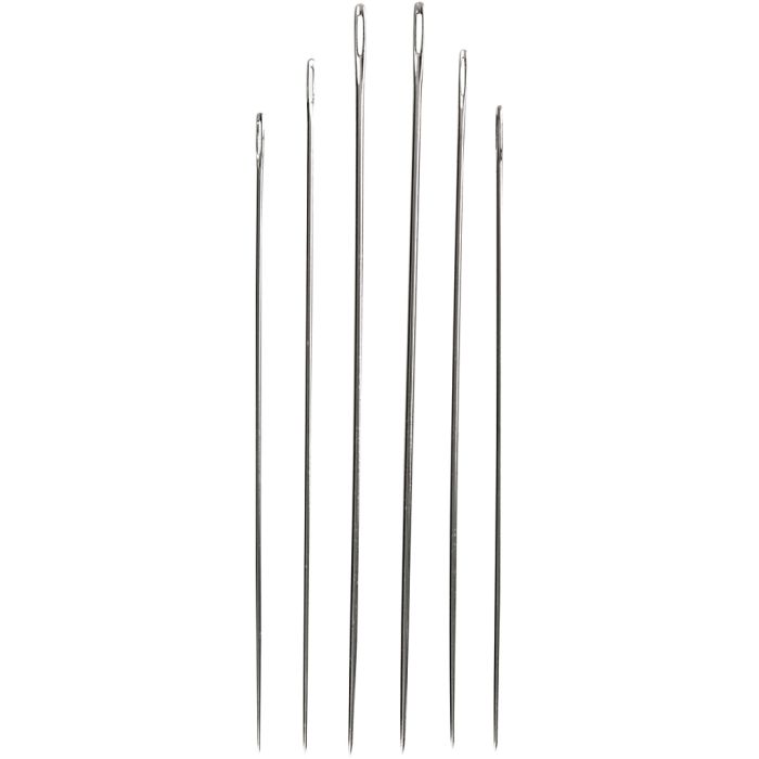 Aiguilles à repriser, dim. 1-5, argent, 6 pièces/ 1 Pq.