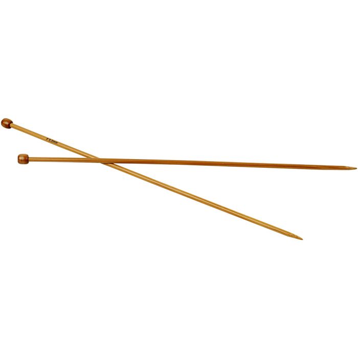 Aiguilles à tricoter, L : 35 cm, dim. 5 mm, 1 paire