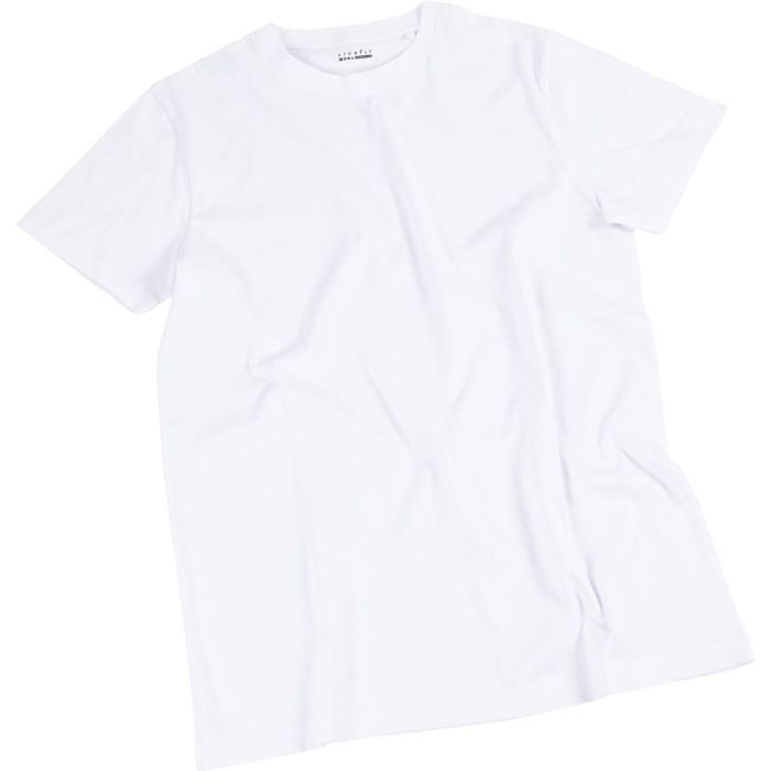 T-shirts, L : 55 cm, dim. large, col rond, 145 gr, blanc, 1 pièce