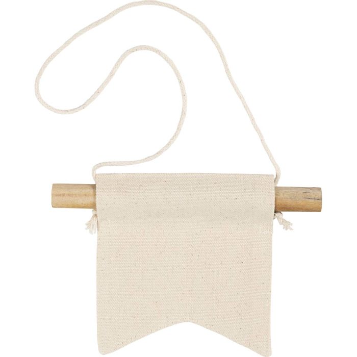 Petite bannière murale, Forme de queue d’aronde, H : 12 cm, L : 10,5, 300 gr, naturel clair, 2 pièces/ 1 Pq.