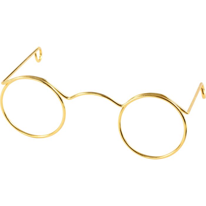 Lunettes, L : 60 mm, diamètre intérieur 21 mm, or, 10 pièces/ 1 Pq.