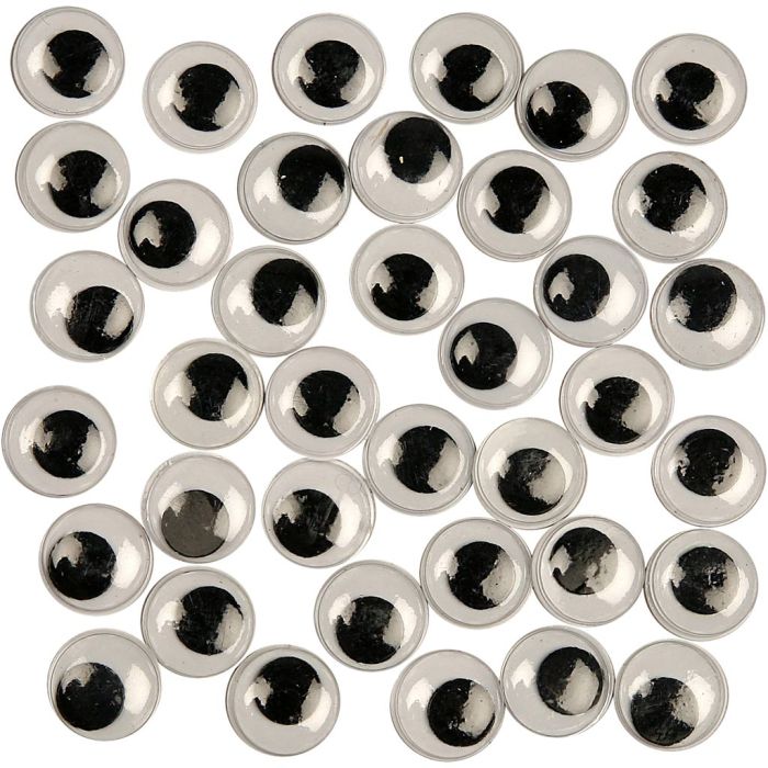 Yeux Mobiles, Non autocollants, d 12 mm, 30 pièces/ 1 Pq.