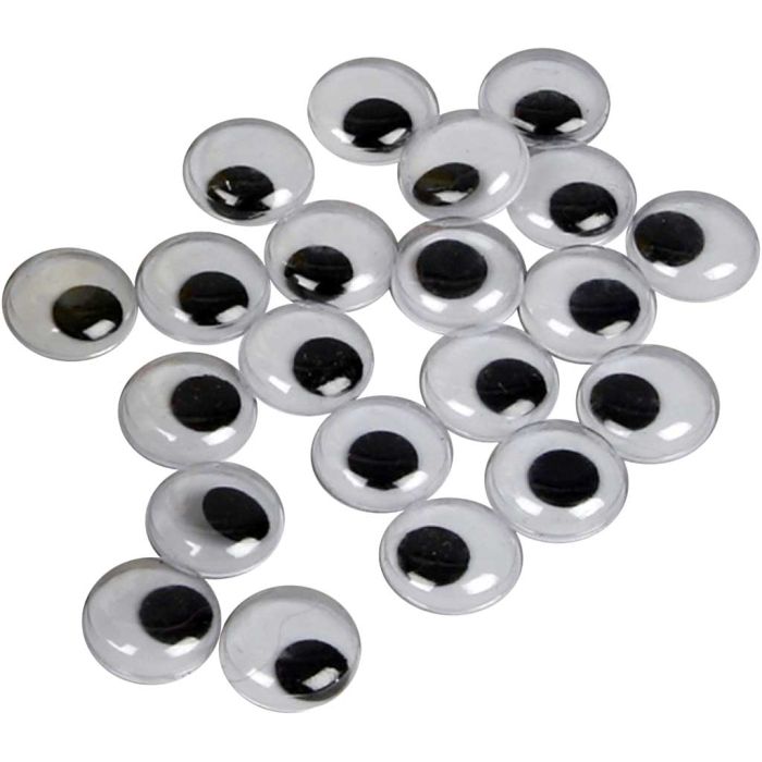 Yeux Mobiles, Non autocollants, d 14 mm, 30 pièces/ 1 Pq.