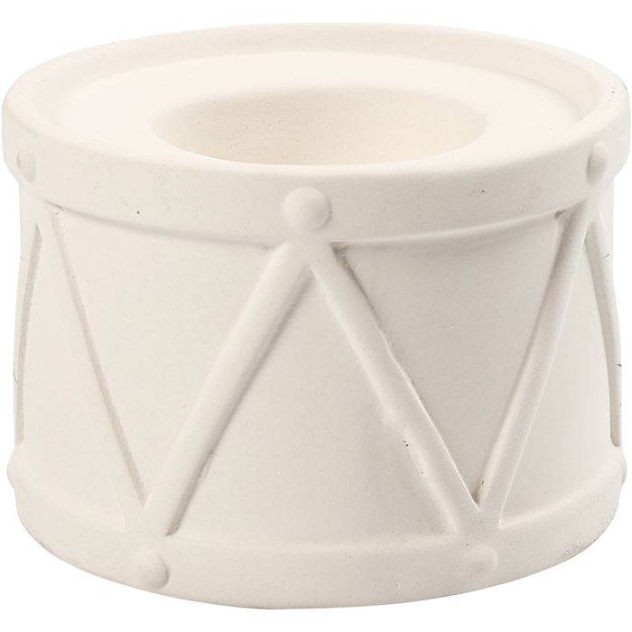 Bougeoir, H : 6,6 cm, d 9,3 cm, diamètre intérieur 2,2+4 cm, blanc, 2 pièces/ 1 Pq.