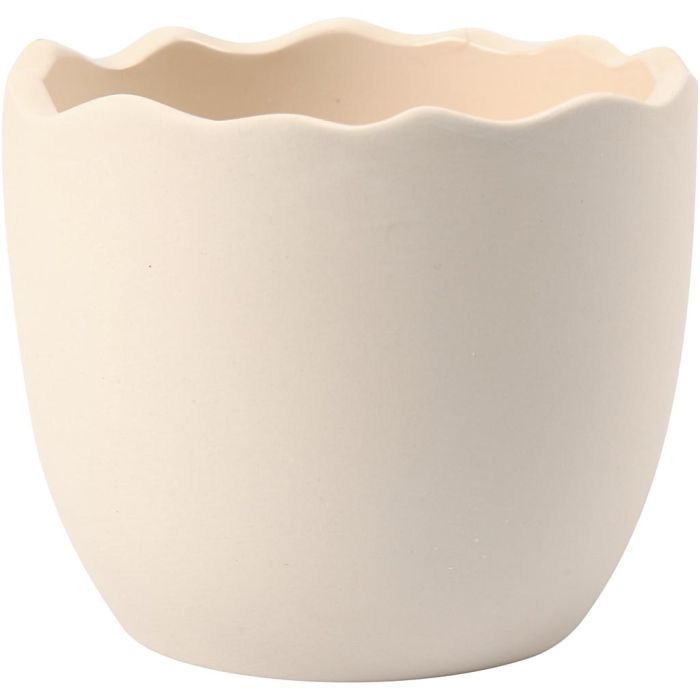 Coquille d'oeuf, H : 6,3 cm, d 7,5 cm, blanc, 24 pièces/ 1 Pq.