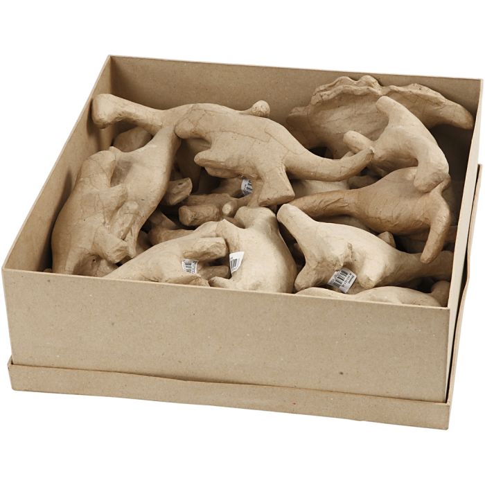 Dinosaures, H : 9-12,5 cm, L : 4,5+5,5 cm, 21 pièces/ 1 Pq.