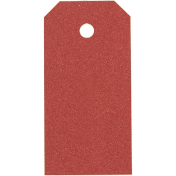 Étiquettes en carton, dim. 4x8 cm, 250 gr, rouge, 1000 pièces/ 1 Pq.