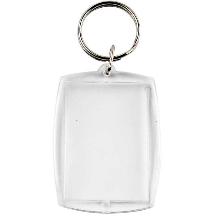Porte-clés, rectangle, dim. 40x50 mm, 25 pièces/ 1 Pq.