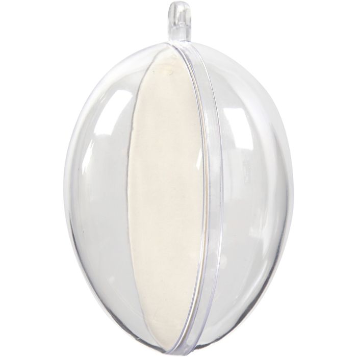 Oeuf décoratif, H : 6,3 cm, 5 set/ 1 Pq.