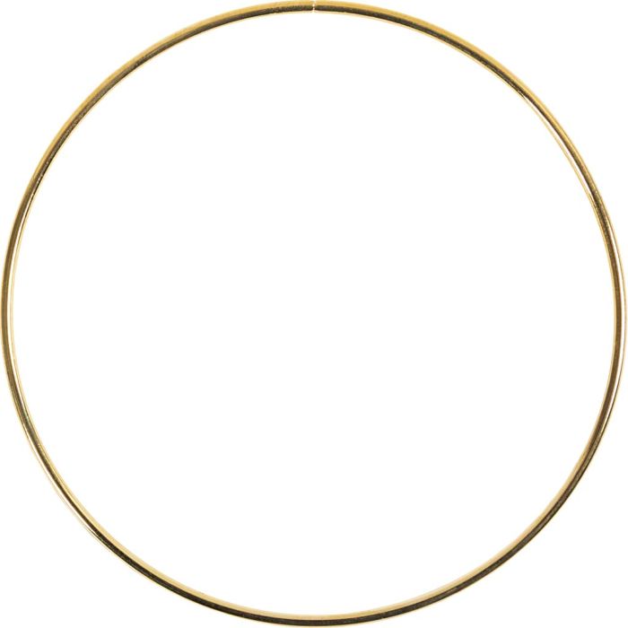 Anneau métallique, d 7 cm, ép. 2 mm, or, 1 pièce