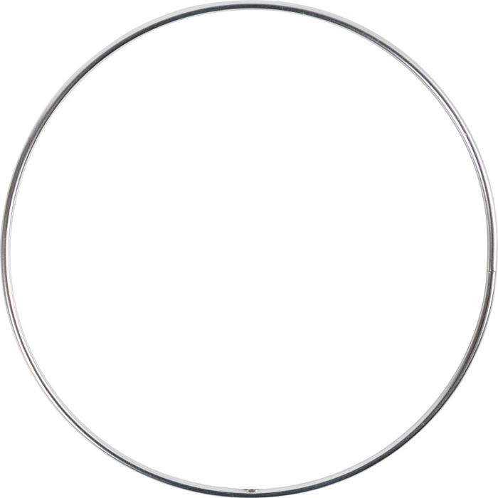 Anneau métallique, d 10 cm, ép. 2 mm, argent, 1 pièce