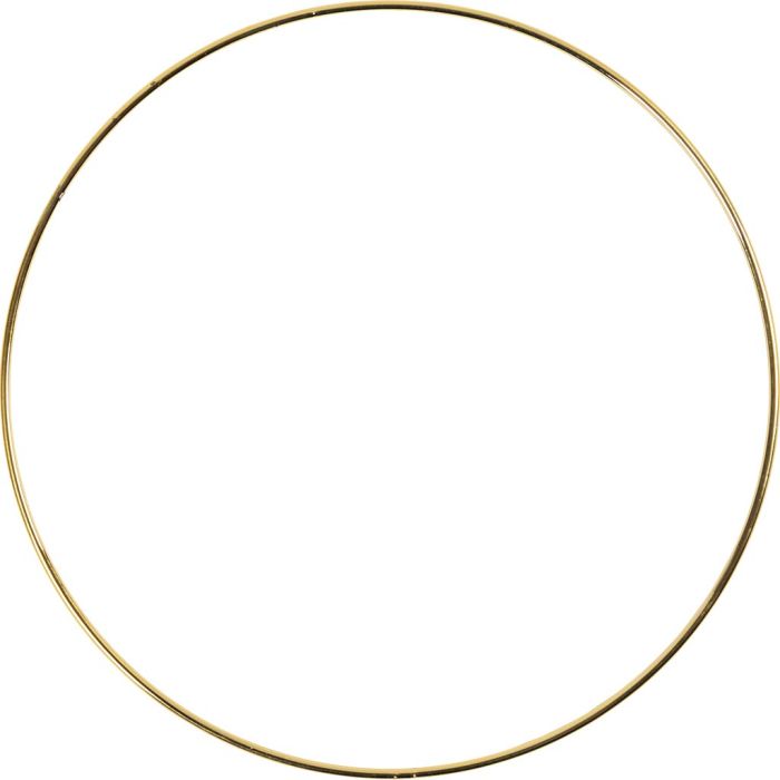Anneau métallique, d 15 cm, ép. 2 mm, or, 1 pièce