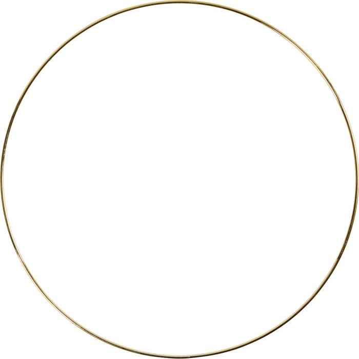 Anneau métallique, d 30 cm, ép. 3 mm, or, 1 pièce
