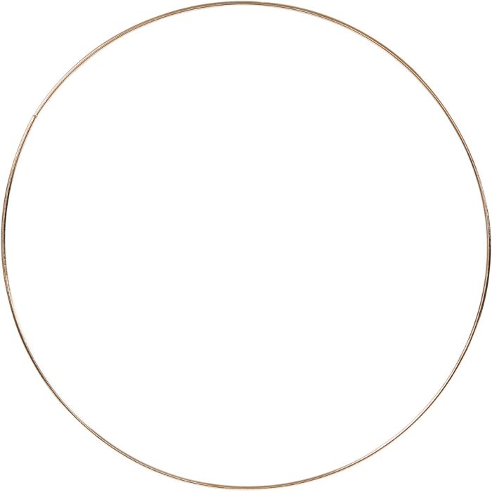 Anneau métallique, d 30 cm, ép. 3 mm, or, 1 pièce