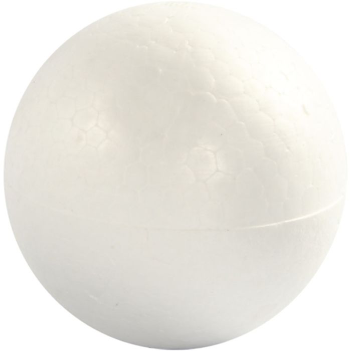 Boules en polystyrène, d 7 cm, blanc, 5 pièces/ 1 Pq.