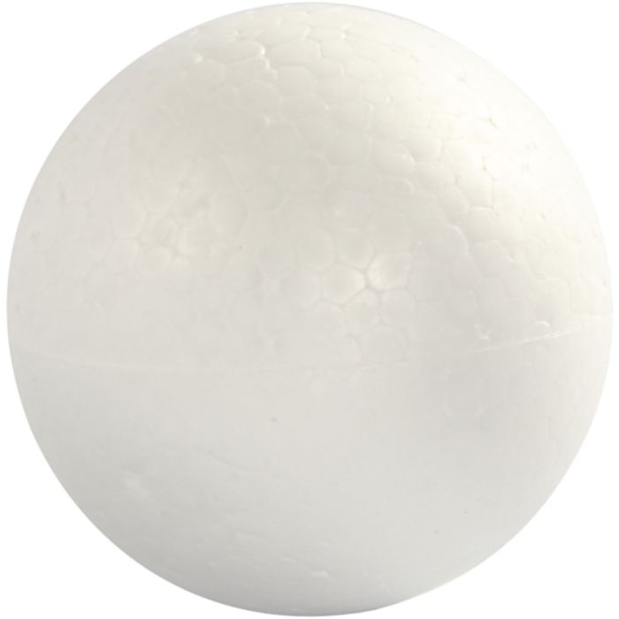 Boules en polystyrène, d 8 cm, blanc, 5 pièces/ 1 Pq.