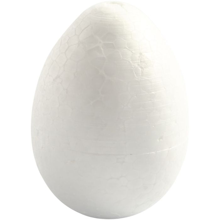 Oeufs en polystyrène, H : 10 cm, blanc, 5 pièces/ 1 Pq.