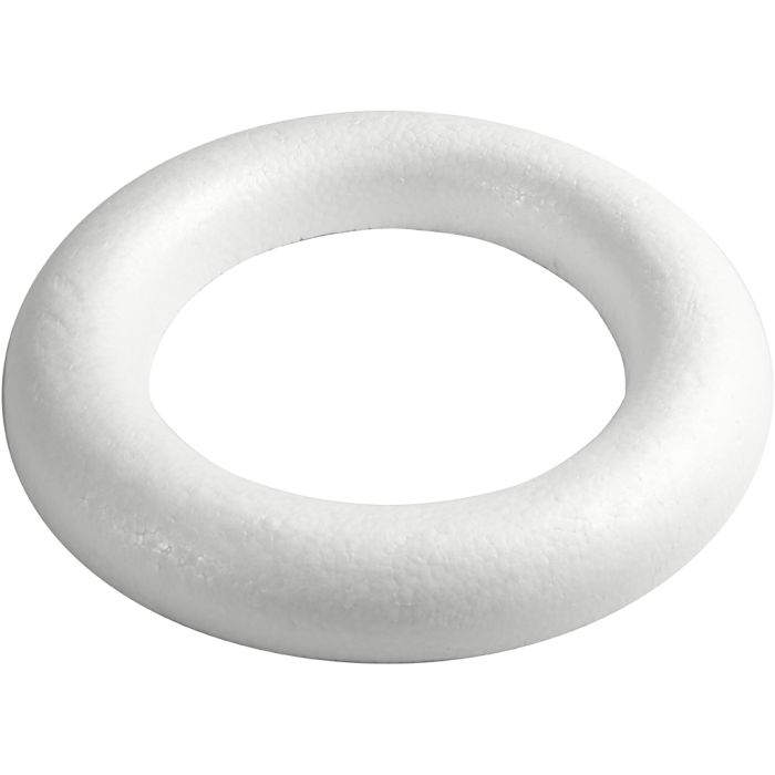 Anneaux avec dos plat, dim. 35 cm, ép. 46 mm, blanc, 1 pièce