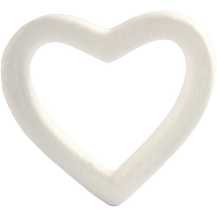 Coeur , H : 12,5 cm, P: 2,5 cm, L : 13,5 cm, blanc, 1 pièce