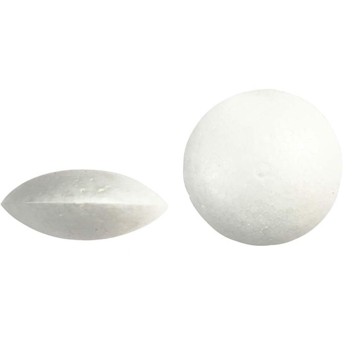 Ovnis en polystyrène, d 7,5 cm, ép. 31 mm, blanc, 100 pièces/ 1 Pq.