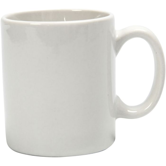 Tasse, H : 7 cm, d 6 cm, 120 ml, blanc, 1 pièce