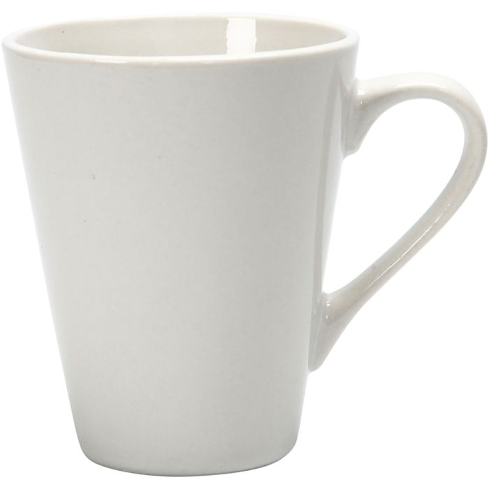 Tasse, H : 10 cm, d 5-8 cm, 250 ml, blanc, 12 pièces/ 1 Pq.