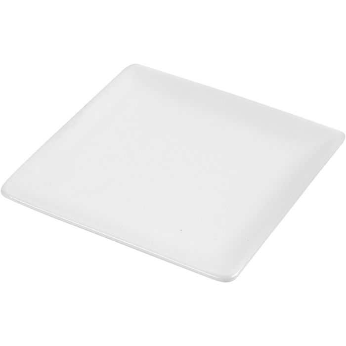 Assiette, dim. 12,7x12,7 cm, blanc, 10 pièces/ 1 Pq.