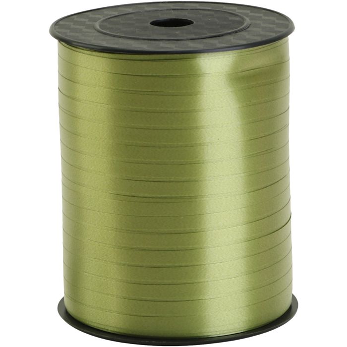 Ruban cadeau, L : 5 mm, vert citron, 400 m/ 1 rouleau