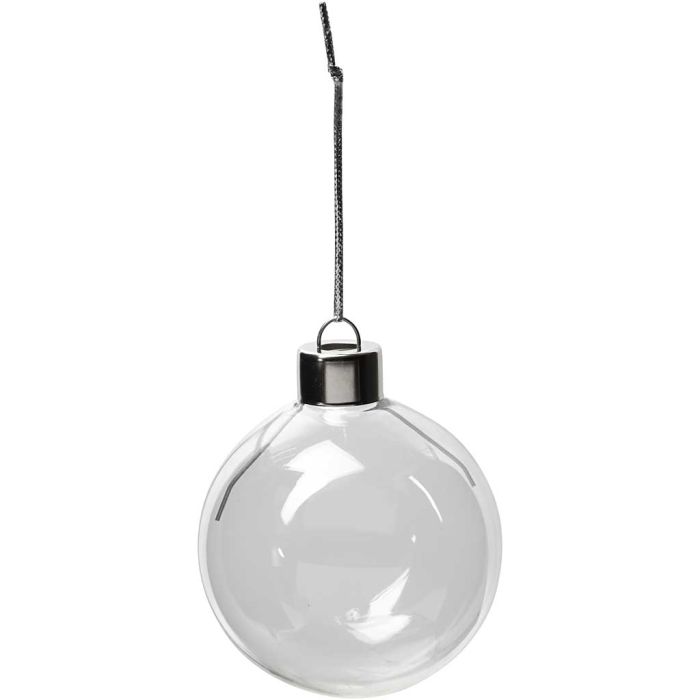 Objet décoratif en verre, H : 6,9 cm, d 5,9 cm, transparent, 8 pièces/ 1 Pq.
