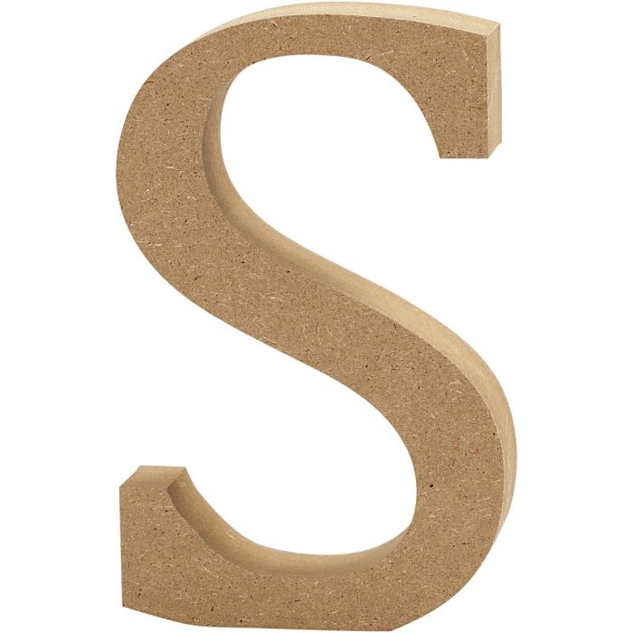 Lettre, S, H : 13 cm, ép. 2 cm, 1 pièce