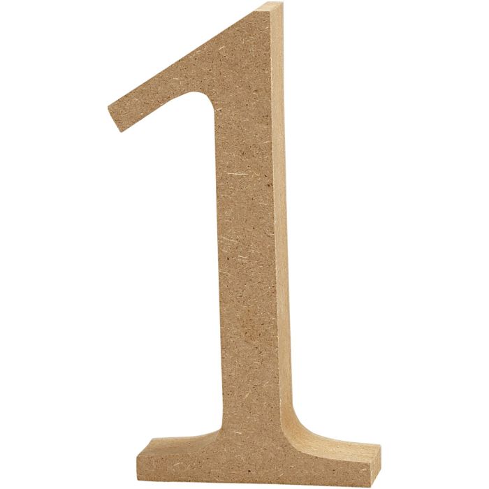 Chiffre, 1, H : 13 cm, ép. 2 cm, 1 pièce