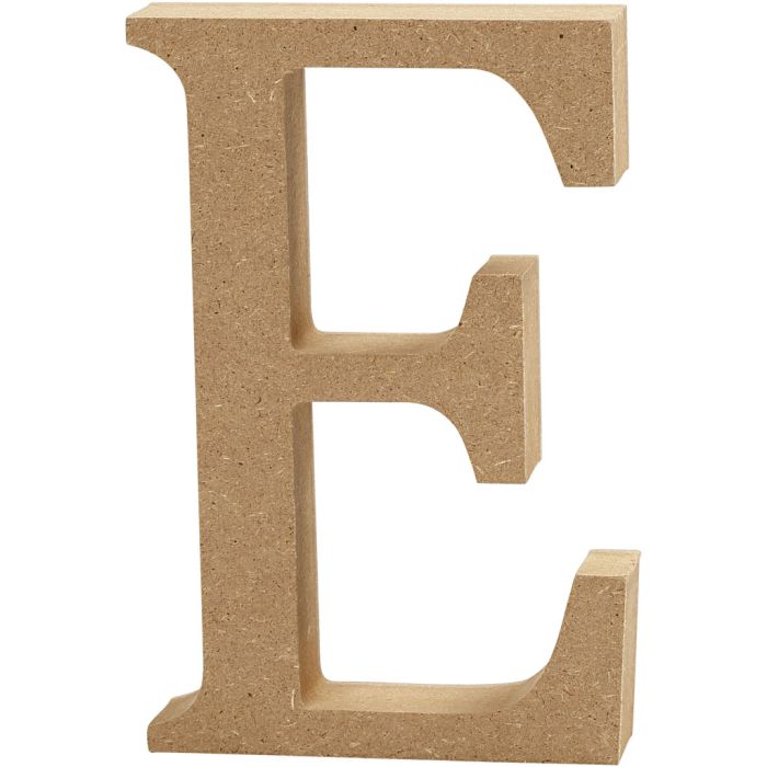 Lettre, E, H : 8 cm, ép. 1,5 cm, 1 pièce